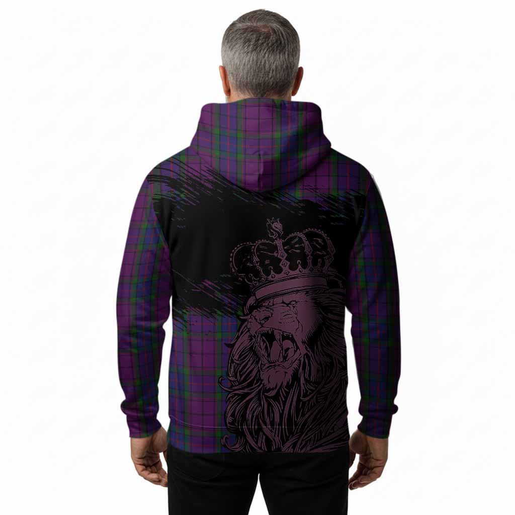 Wardlaw Tartan Crest Hoodie Crowned Lion Heritage Style
