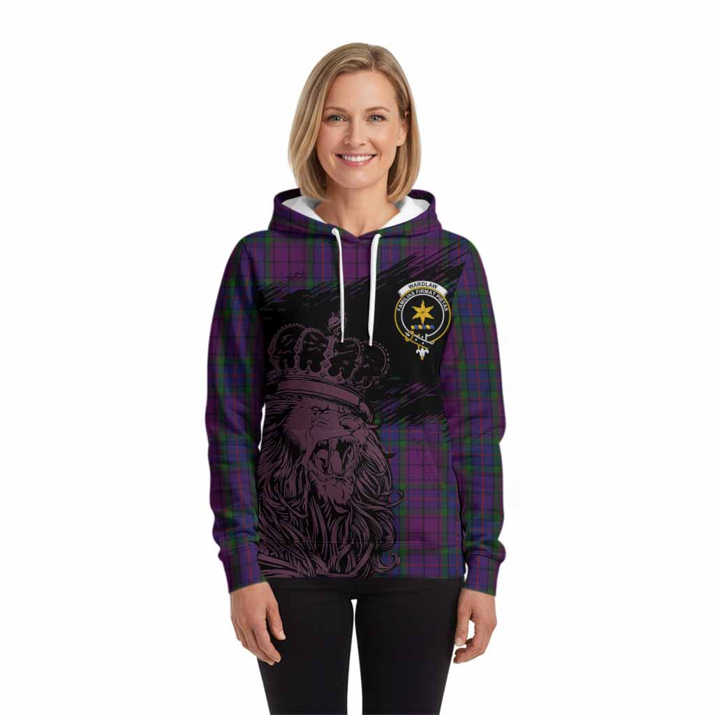 Wardlaw Tartan Crest Hoodie Crowned Lion Heritage Style