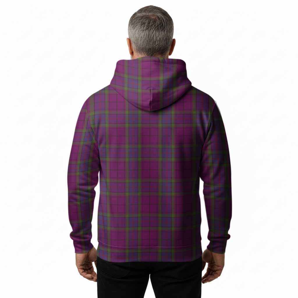 Wardlaw Tartan Crest Hoodie Ferocious Lion Style