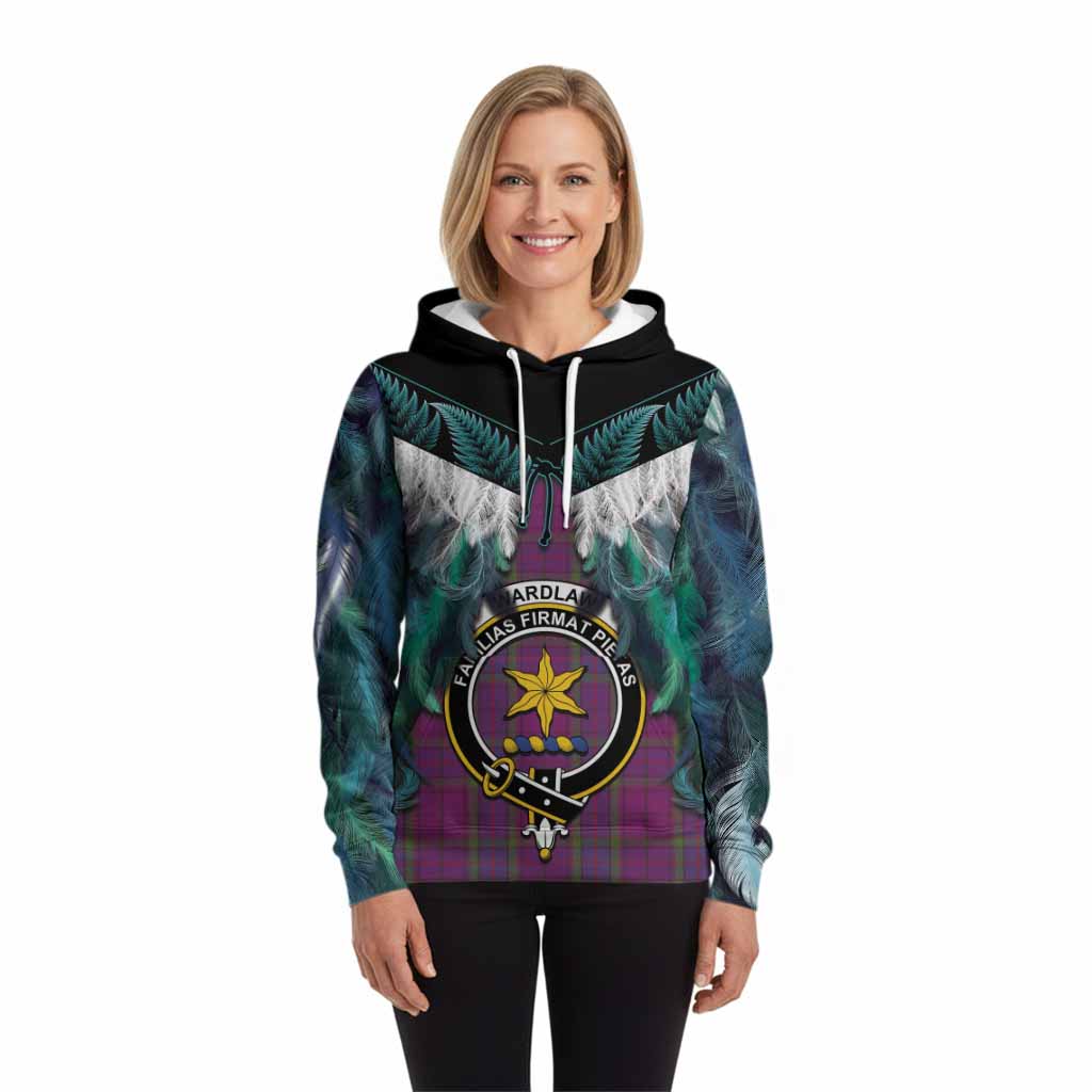 Wardlaw Tartan Crest Hoodie New Zealand Maori Korowai Cloak