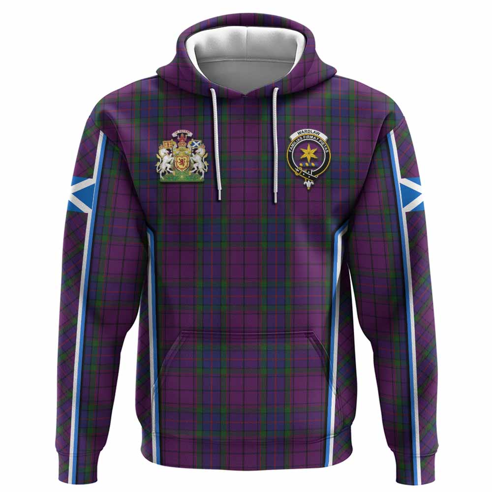 Wardlaw Tartan Crest Hoodie Scotland Coat of Arm Flag Style - Tartan Vibes Clothing