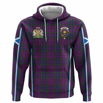 Wardlaw Tartan Crest Hoodie Scotland Coat of Arm Flag Style
