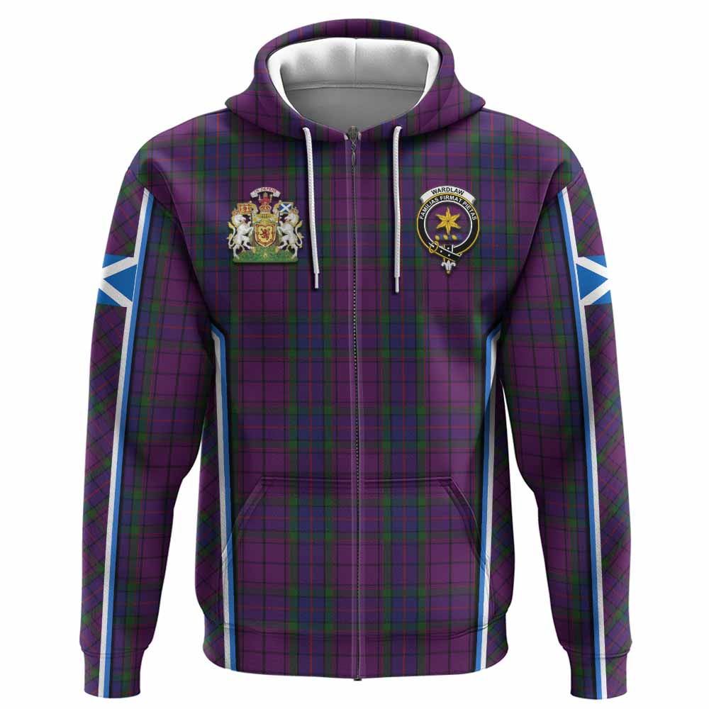 Wardlaw Tartan Crest Hoodie Scotland Coat of Arm Flag Style - Tartan Vibes Clothing