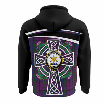 Wardlaw Tartan Crest Hoodie Scottish Thistle Celtic Cross Alba Gu Brath
