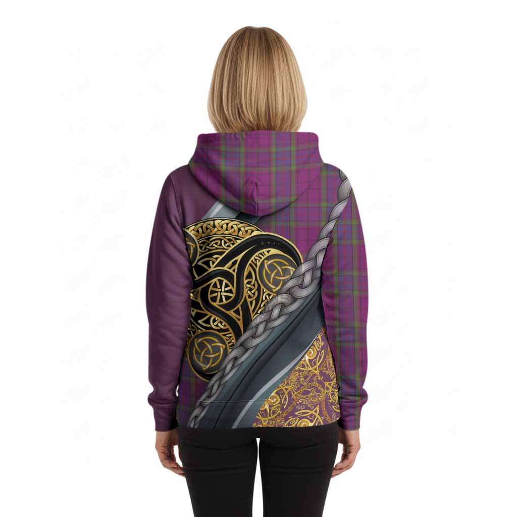 Wardlaw Tartan Crest Hoodie Scottish Triskele Celtic