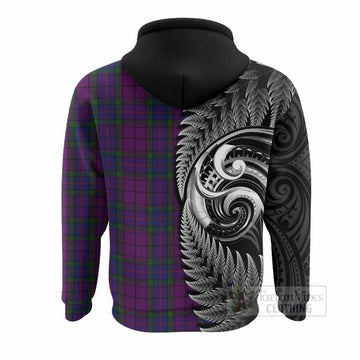 Wardlaw Tartan Crest Hoodie With New Zealand Silver Fern Maori Koru