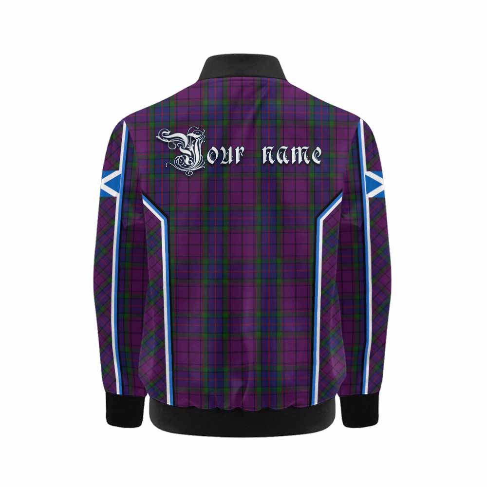 Wardlaw Tartan Crest Kid Bomber Jacket Scotland Coat of Arm Flag Style - Tartan Vibes Clothing