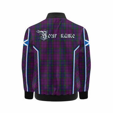 Wardlaw Tartan Crest Kid Bomber Jacket Scotland Coat of Arm Flag Style - Tartan Vibes Clothing