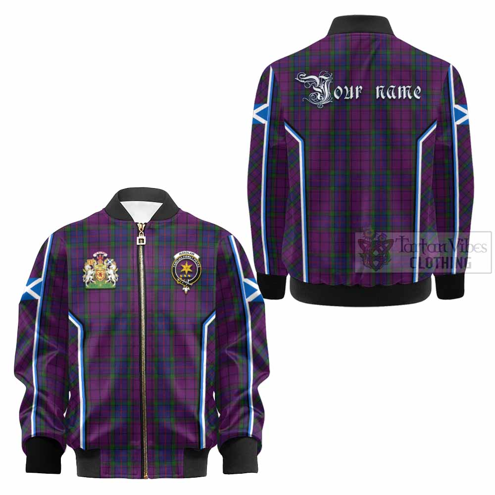 Wardlaw Tartan Crest Kid Bomber Jacket Scotland Coat of Arm Flag Style - Tartan Vibes Clothing