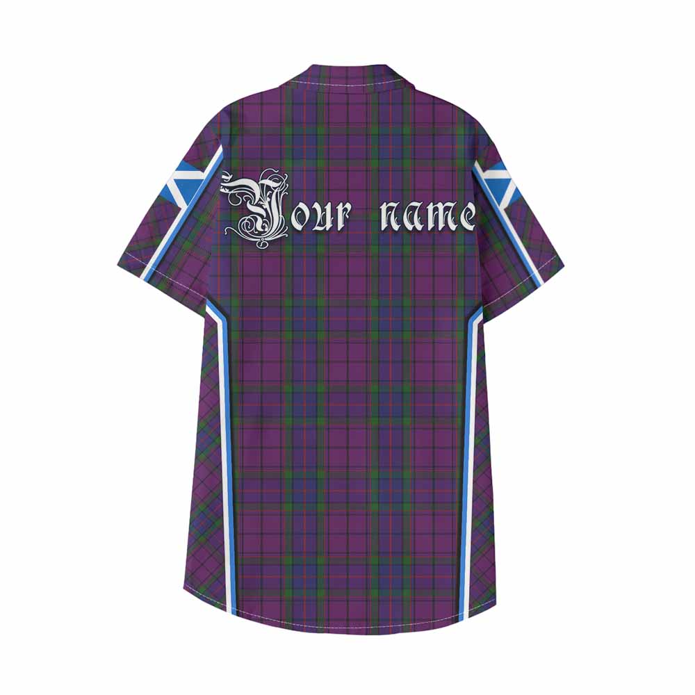 Wardlaw Tartan Crest Kid Hawaiian Shirt Scotland Coat of Arm Flag Style - Tartan Vibes Clothing