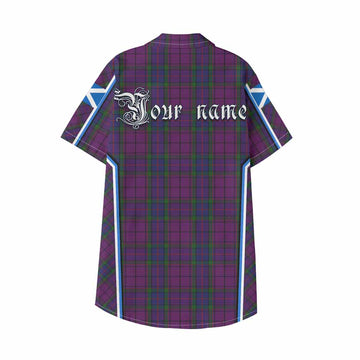 Wardlaw Tartan Crest Kid Hawaiian Shirt Scotland Coat of Arm Flag Style - Tartan Vibes Clothing