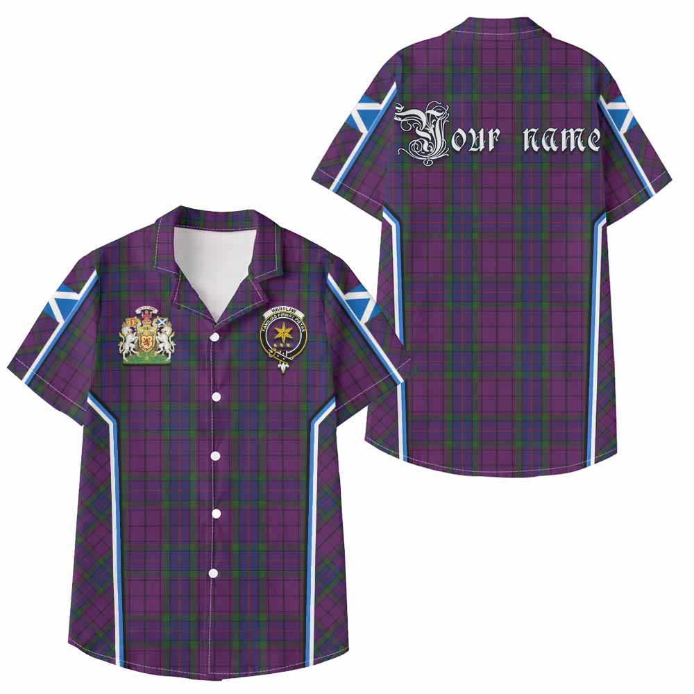 Wardlaw Tartan Crest Kid Hawaiian Shirt Scotland Coat of Arm Flag Style - Tartan Vibes Clothing