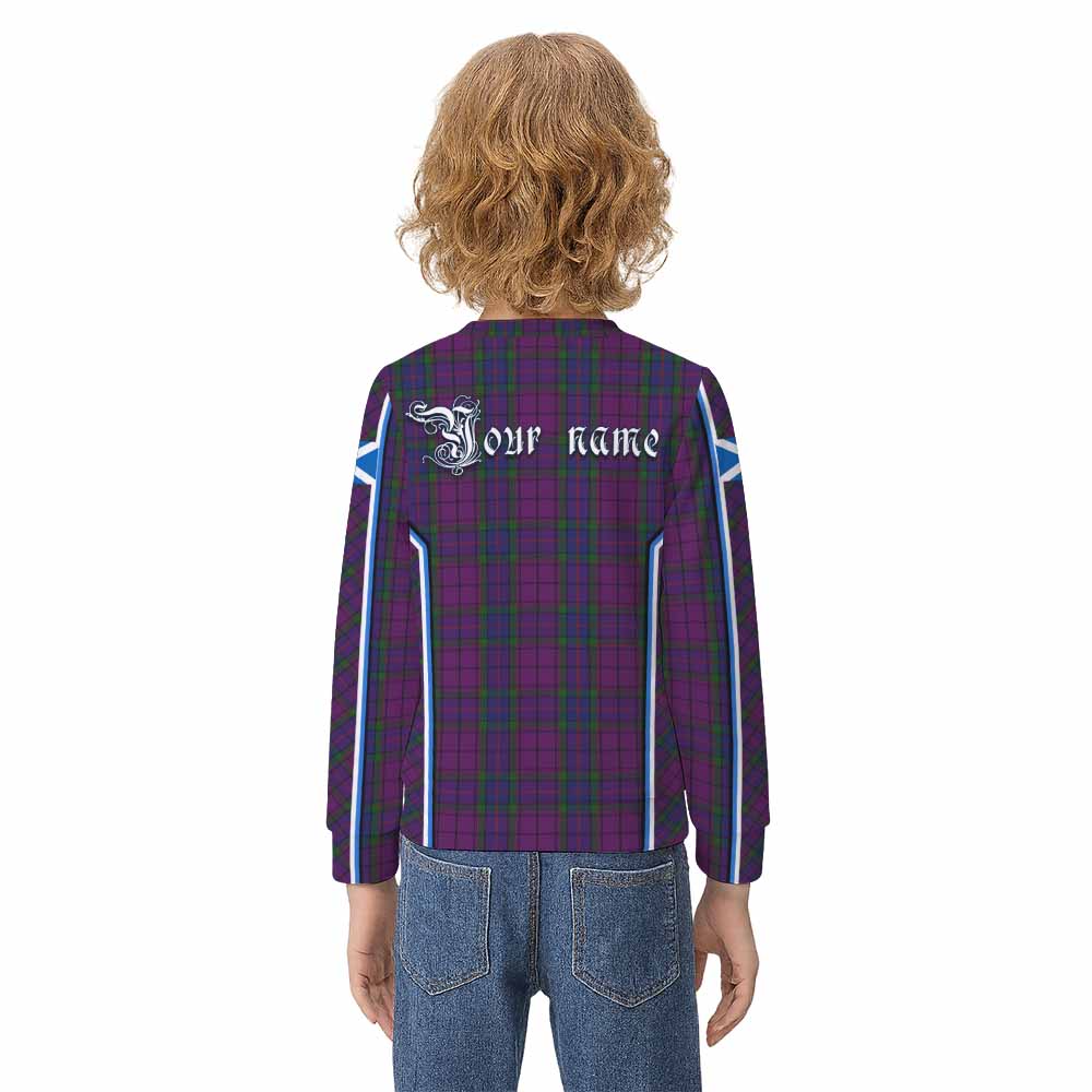 Wardlaw Tartan Crest Kid Knitted Sweatshirt Scotland Coat of Arm Flag Style - Tartan Vibes Clothing