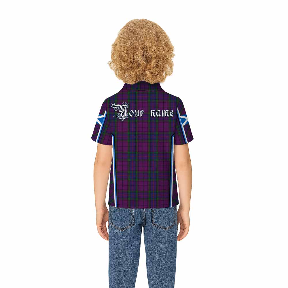 Wardlaw Tartan Crest Kid Polo Shirt Scotland Coat of Arm Flag Style - Tartan Vibes Clothing