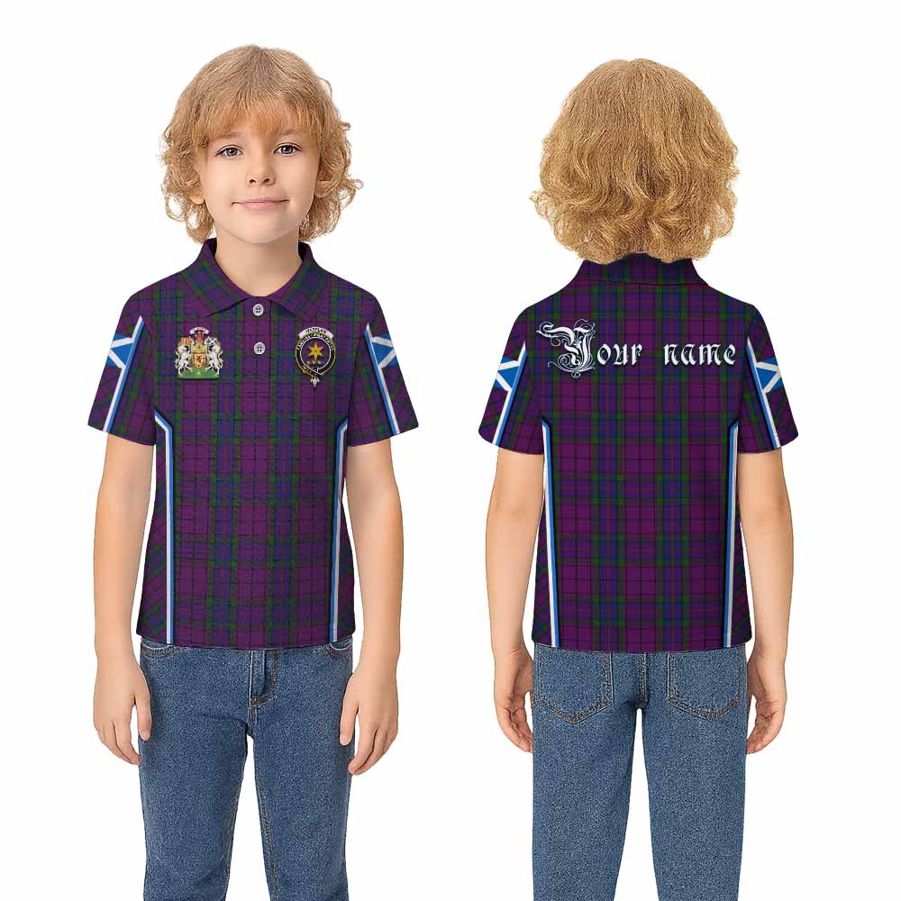 Wardlaw Tartan Crest Kid Polo Shirt Scotland Coat of Arm Flag Style - Tartan Vibes Clothing
