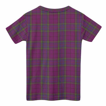 Wardlaw Tartan Crest Kid T-shirt Ferocious Lion Style