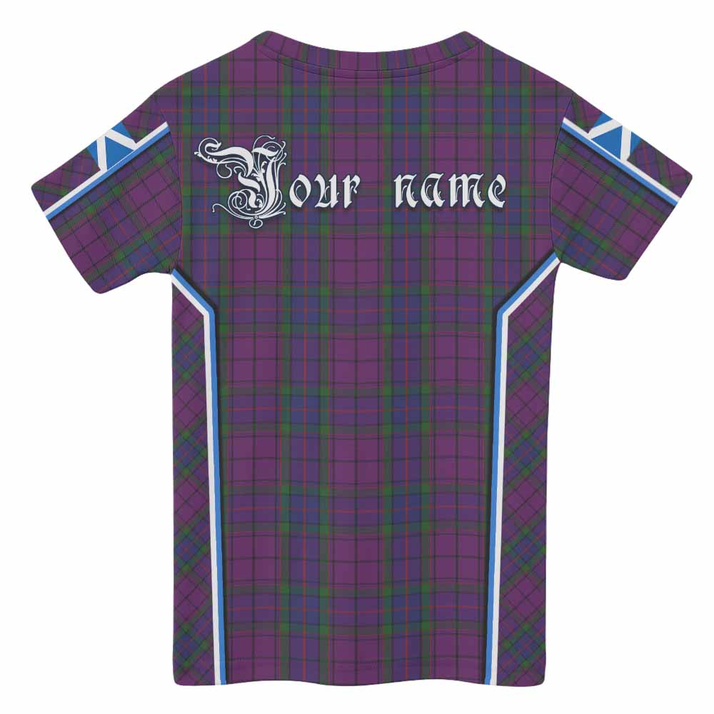 Wardlaw Tartan Crest Kid T-shirt Scotland Coat of Arm Flag Style - Tartan Vibes Clothing