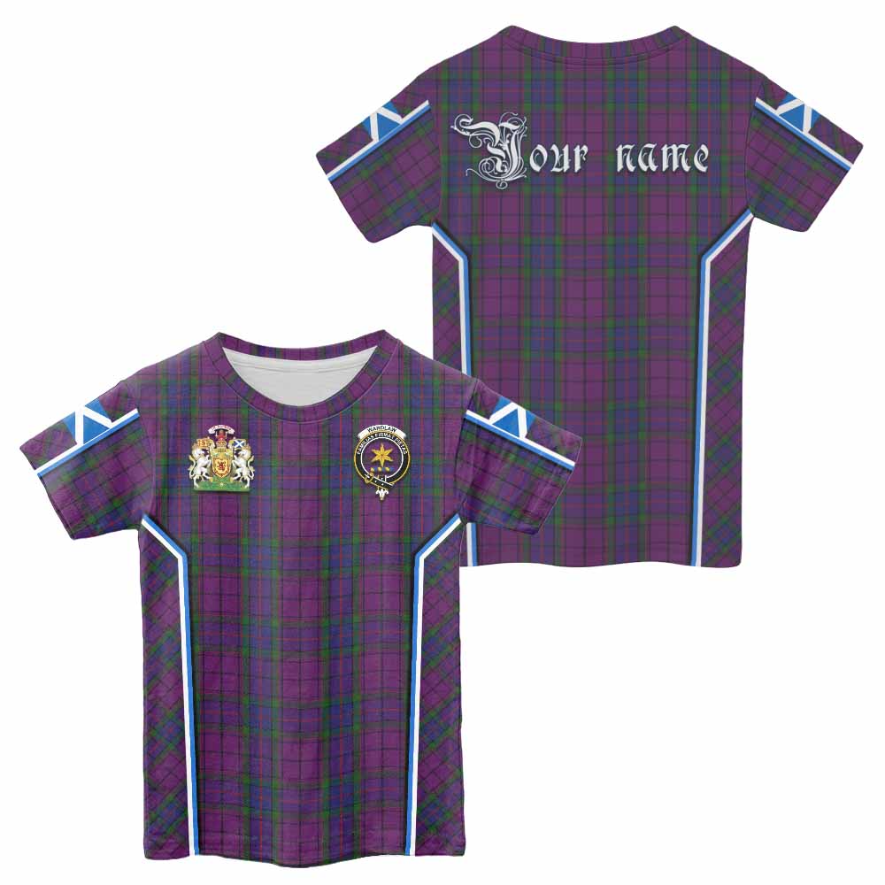Wardlaw Tartan Crest Kid T-shirt Scotland Coat of Arm Flag Style - Tartan Vibes Clothing