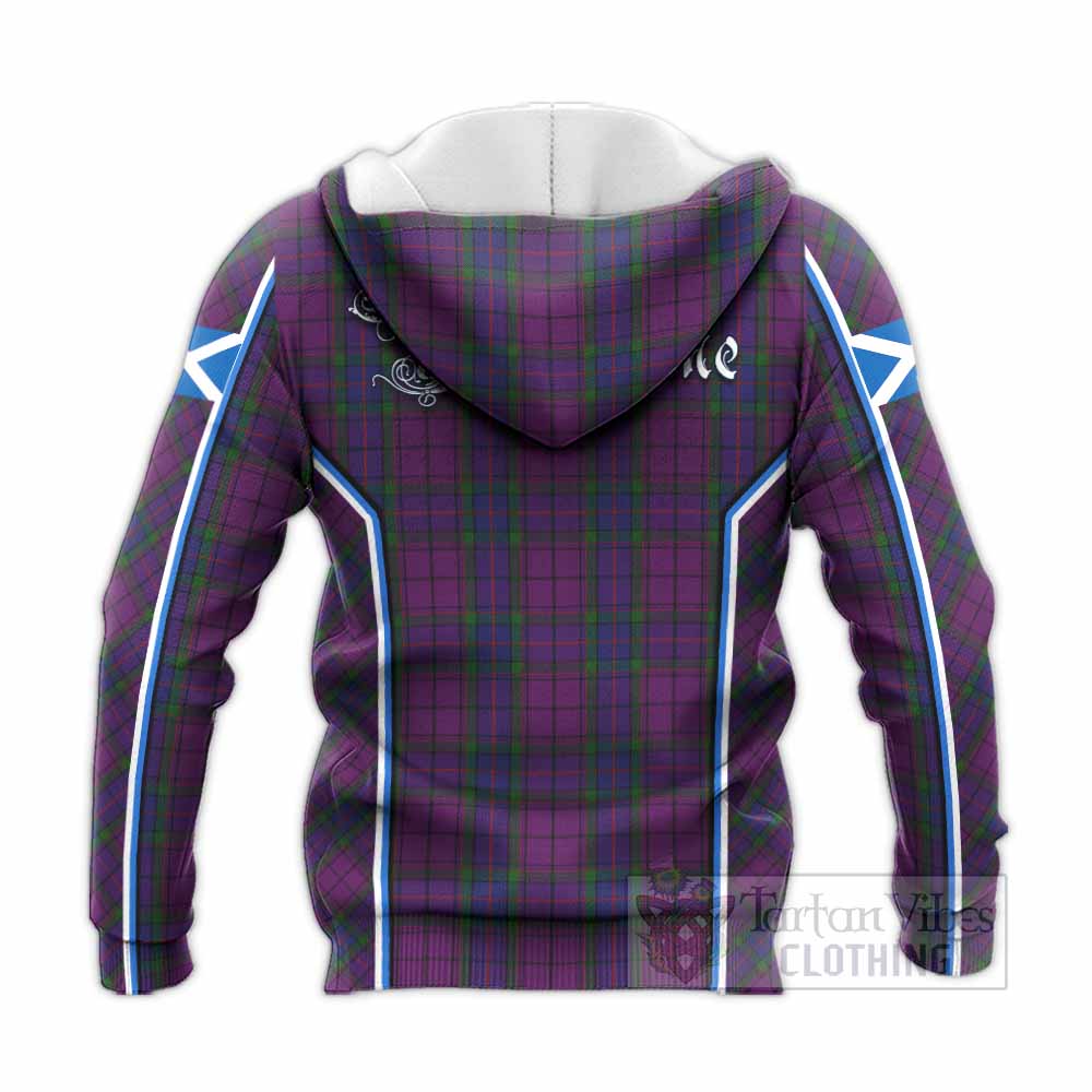 Wardlaw Tartan Crest Knitted Hoodie Scotland Coat of Arm Flag Style - Tartan Vibes Clothing