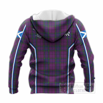Wardlaw Tartan Crest Knitted Hoodie Scotland Coat of Arm Flag Style - Tartan Vibes Clothing