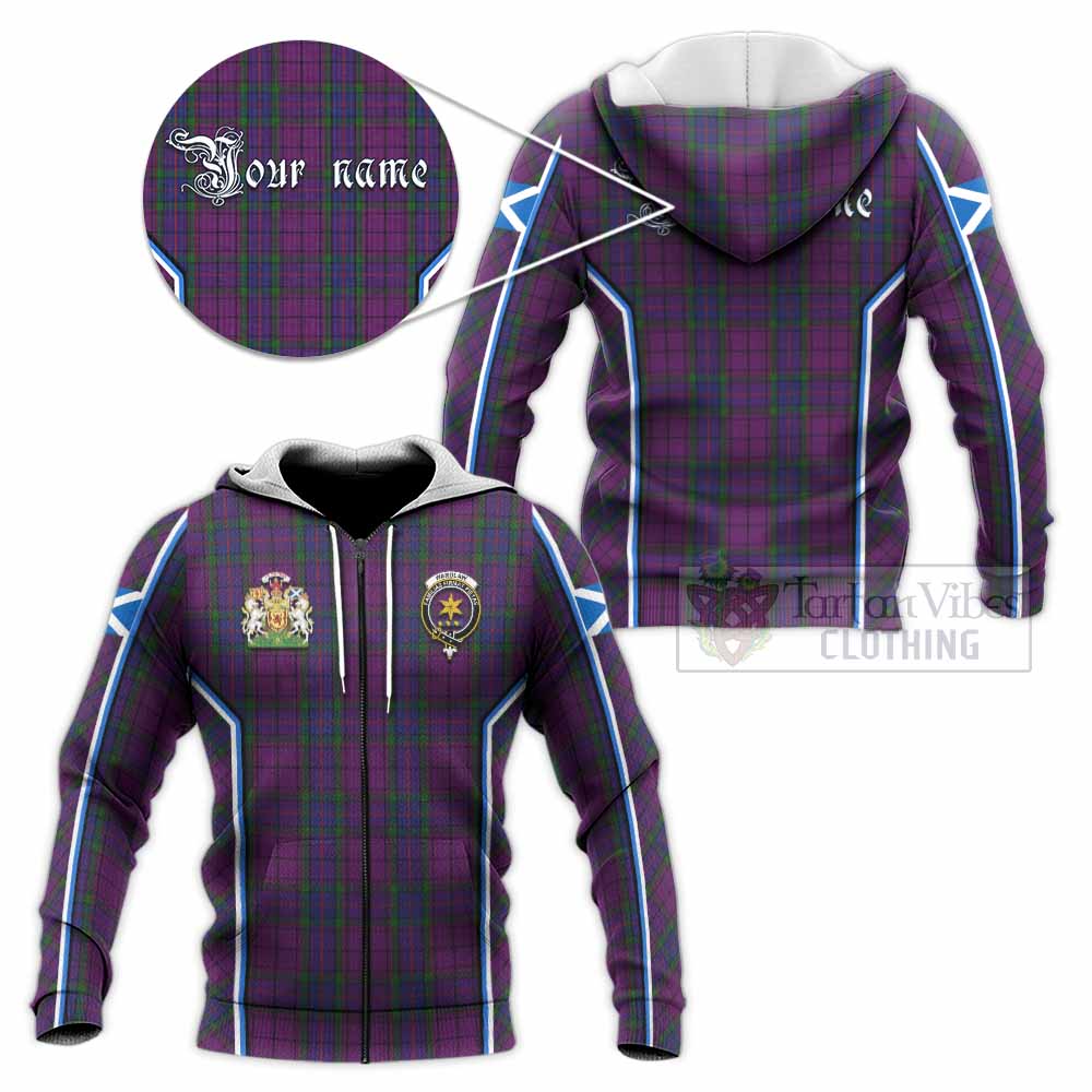 Wardlaw Tartan Crest Knitted Hoodie Scotland Coat of Arm Flag Style - Tartan Vibes Clothing