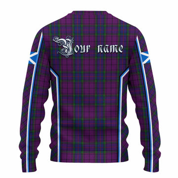 Wardlaw Tartan Crest Knitted Sweater Scotland Coat of Arm Flag Style - Tartan Vibes Clothing