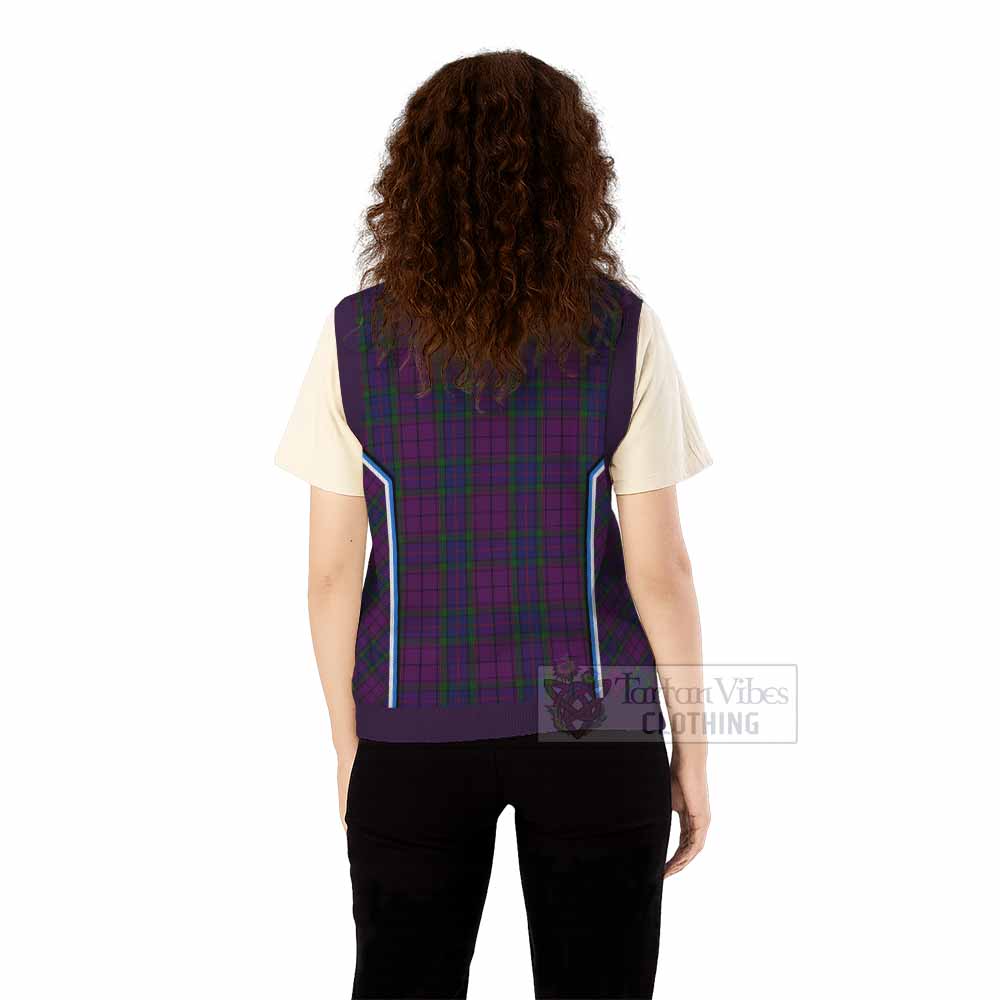 Wardlaw Tartan Crest Knitted V-Neck Vest Scotland Coat of Arm Flag Style - Tartan Vibes Clothing