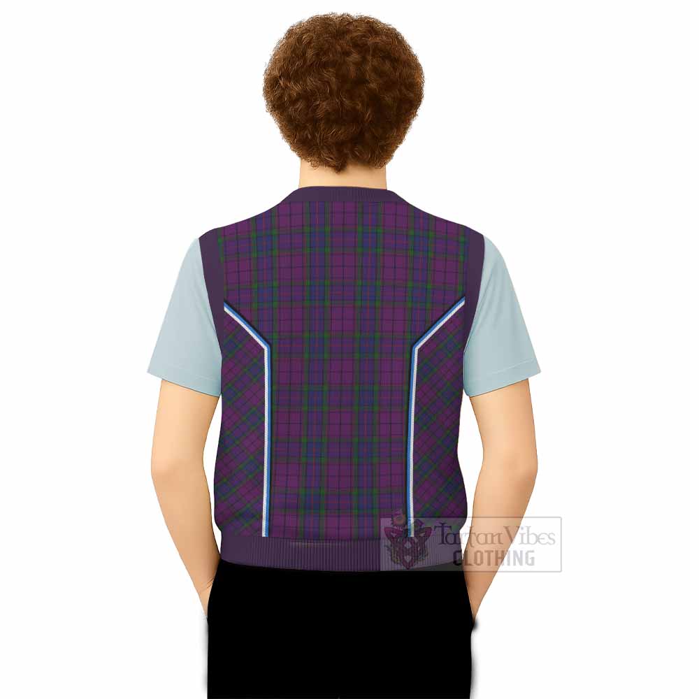 Wardlaw Tartan Crest Knitted V-Neck Vest Scotland Coat of Arm Flag Style - Tartan Vibes Clothing