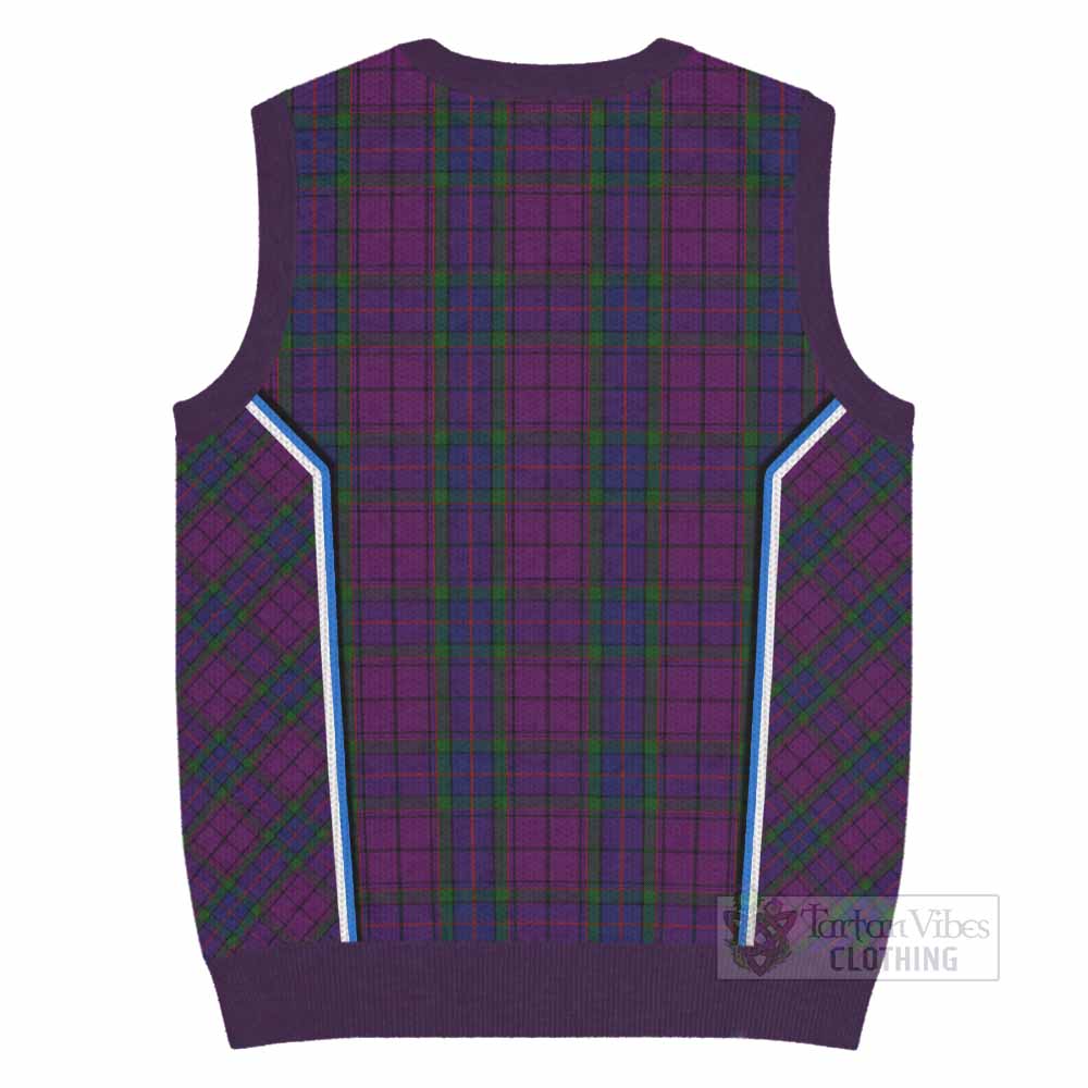 Wardlaw Tartan Crest Knitted V-Neck Vest Scotland Coat of Arm Flag Style - Tartan Vibes Clothing