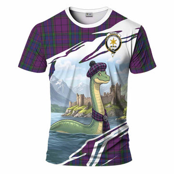 Wardlaw Tartan Crest Loch Ness Monster Scottish Heritage Art T-Shirt