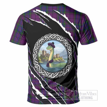 Wardlaw Tartan Crest Loch Ness Monster T-Shirt Celtic Knot Nessie Art