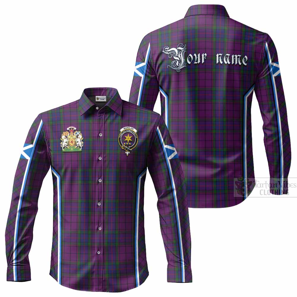 Wardlaw Tartan Crest Long Sleeve Button Shirts Scotland Coat of Arm Flag Style - Tartan Vibes Clothing