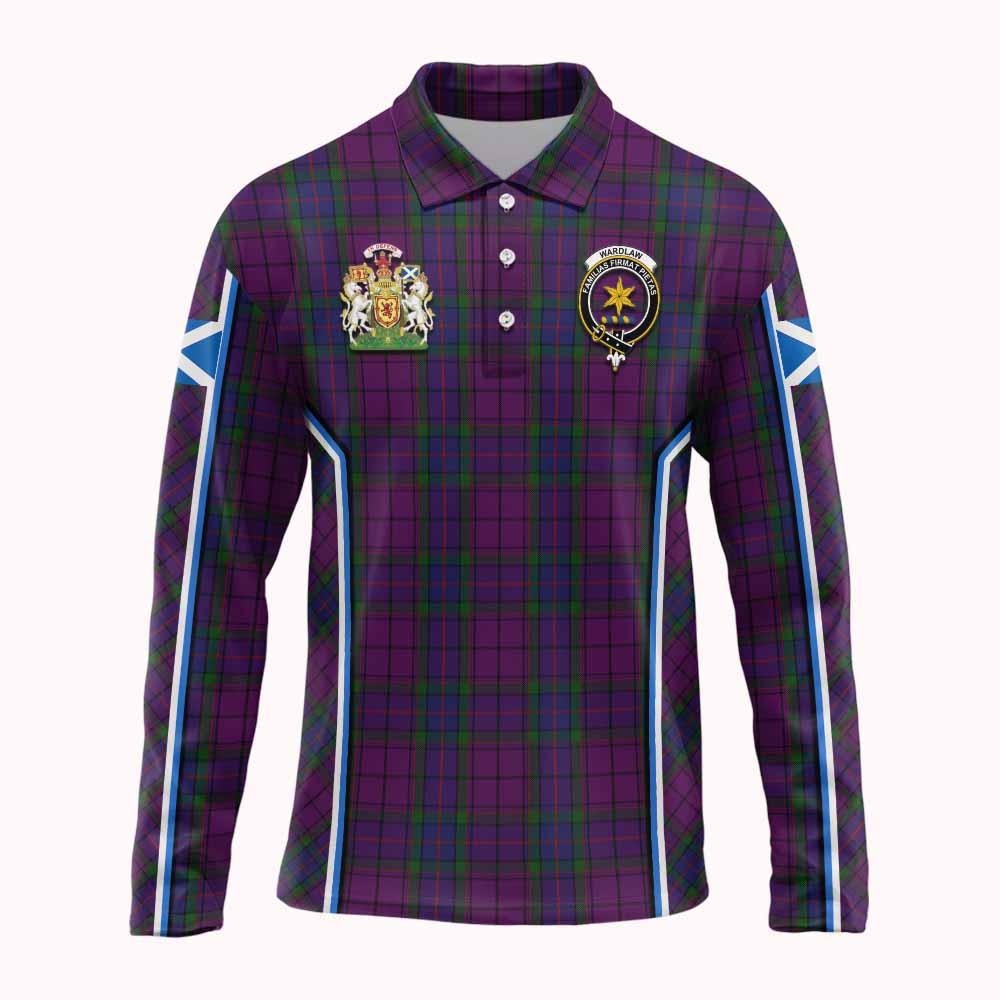 Wardlaw Tartan Crest Long Sleeve Polo Shirt Scotland Coat of Arm Flag Style - Tartan Vibes Clothing