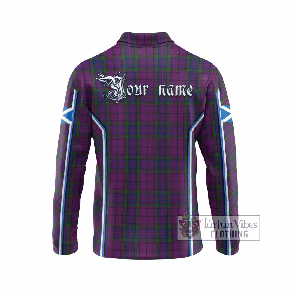 Wardlaw Tartan Crest Long Sleeve Polo Shirt Scotland Coat of Arm Flag Style - Tartan Vibes Clothing