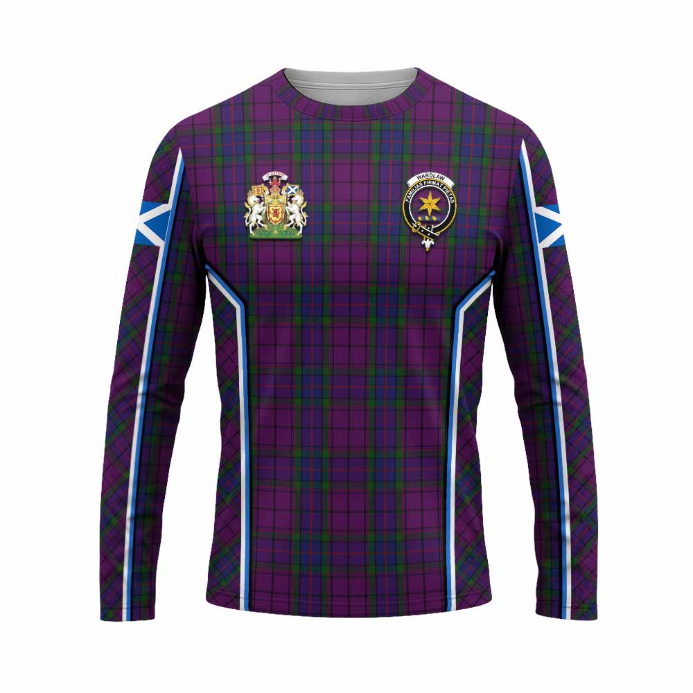 Wardlaw Tartan Crest Long Sleeve T-Shirt Scotland Coat of Arm Flag Style - Tartan Vibes Clothing