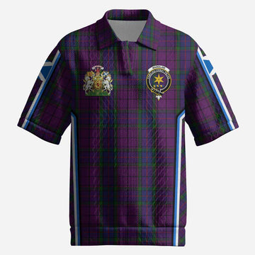 Wardlaw Tartan Crest Men’s Polo Sweater Top Scotland Coat of Arm Flag Style