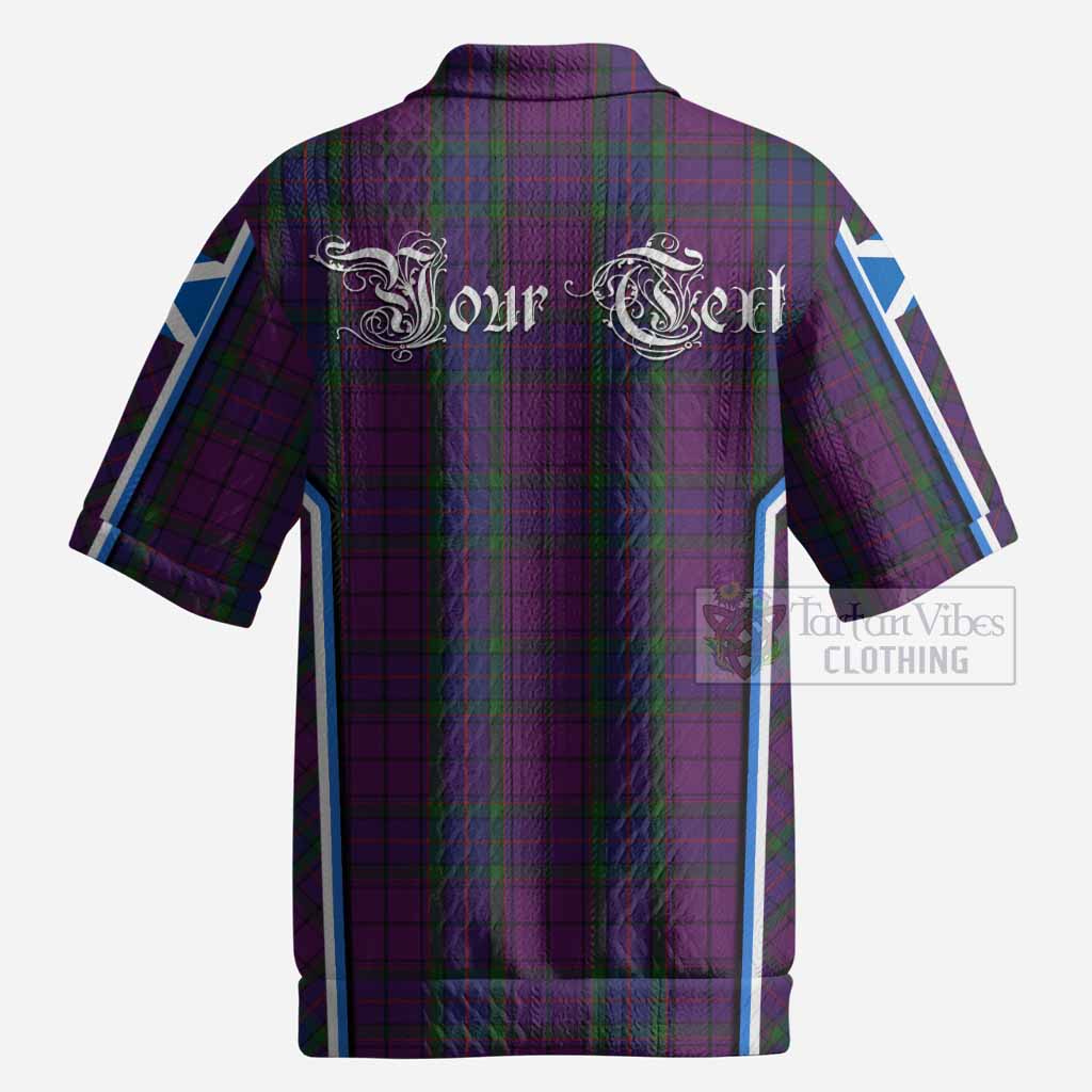 Wardlaw Tartan Crest Men’s Polo Sweater Top Scotland Coat of Arm Flag Style