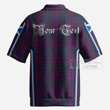 Wardlaw Tartan Crest Men’s Polo Sweater Top Scotland Coat of Arm Flag Style