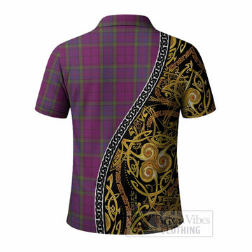 Wardlaw Tartan Crest Polo Shirt Celtic Knot and Triple Trickle Spiral Symbols