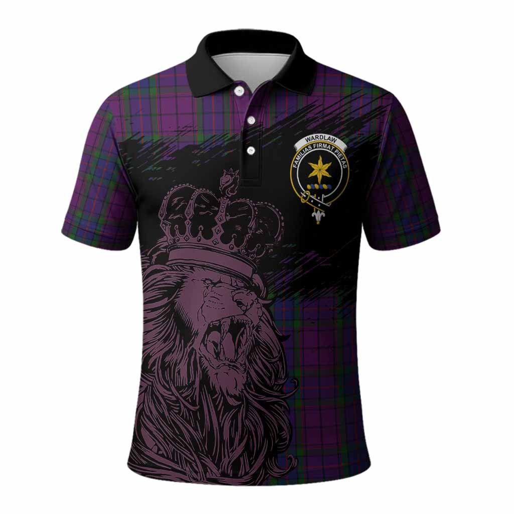 Wardlaw Tartan Crest Polo Shirt Crowned Lion Heritage Style