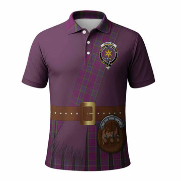 Wardlaw Tartan Crest Polo Shirt Kilt Costume Style