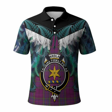 Wardlaw Tartan Crest Polo Shirt New Zealand Maori Korowai Cloak