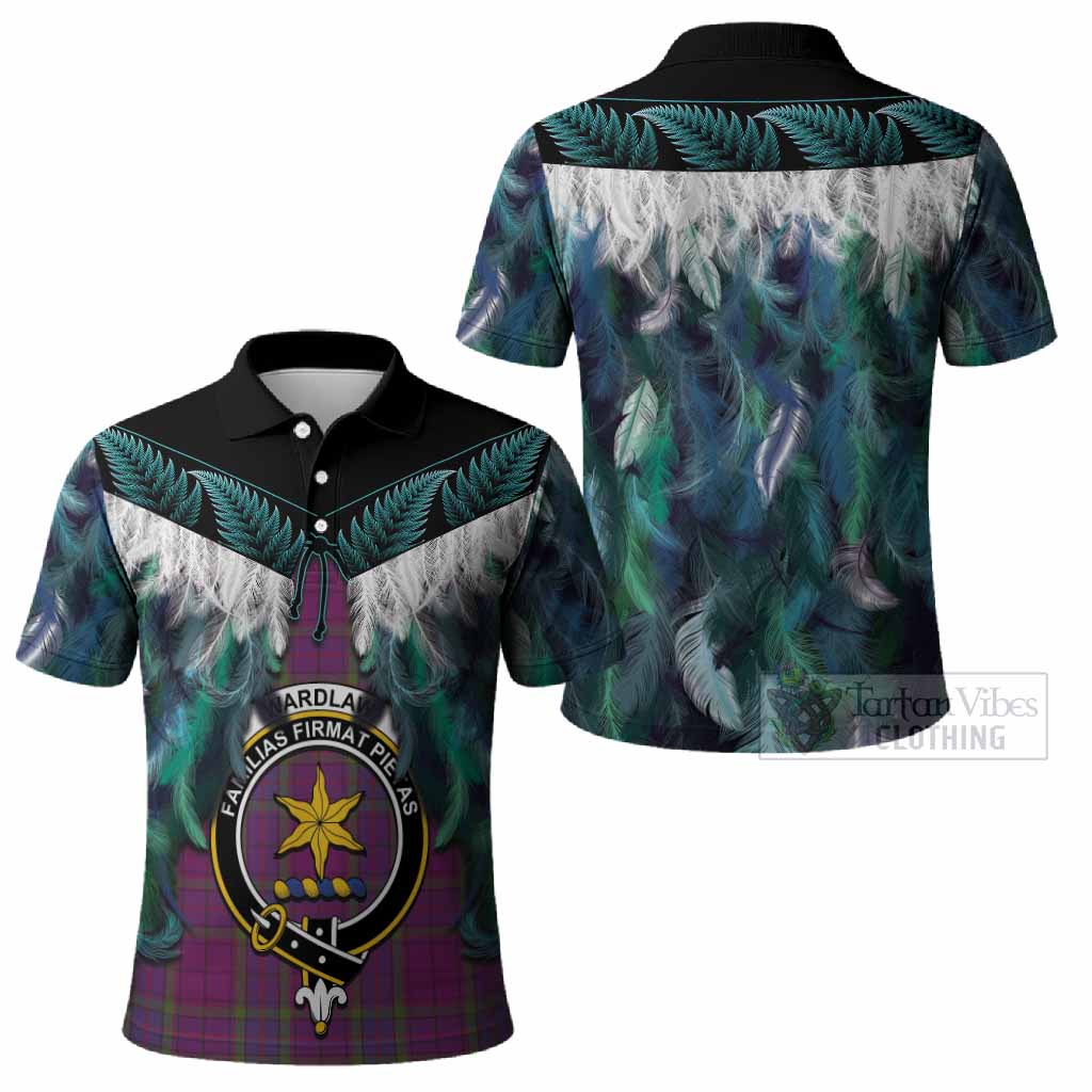 Wardlaw Tartan Crest Polo Shirt New Zealand Maori Korowai Cloak
