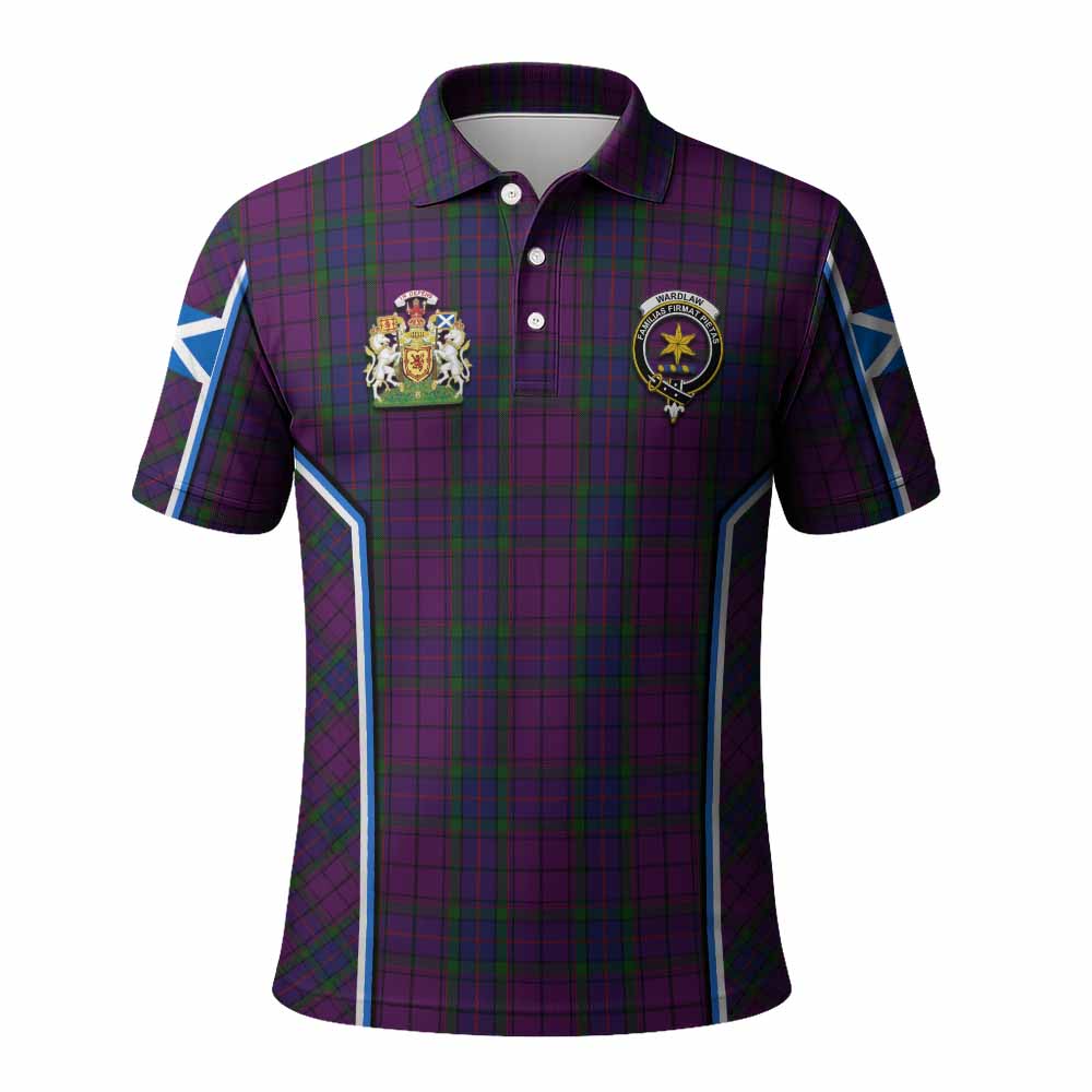 Wardlaw Tartan Crest Polo Shirt Scotland Coat of Arm Flag Style - Tartan Vibes Clothing