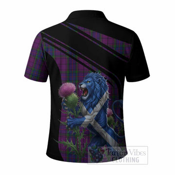 Wardlaw Tartan Crest Polo Shirt Scottish Lion Rampant Thistle