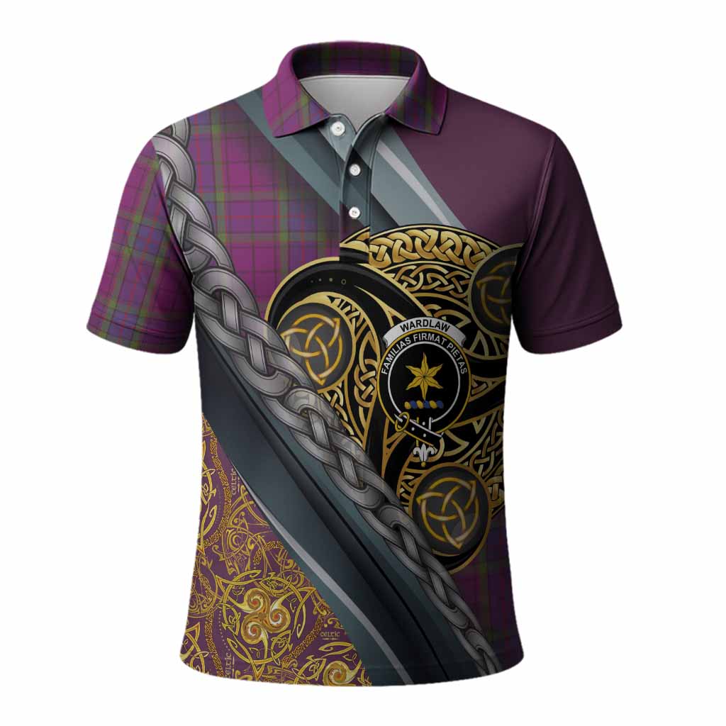Wardlaw Tartan Crest Polo Shirt Scottish Triskele Celtic