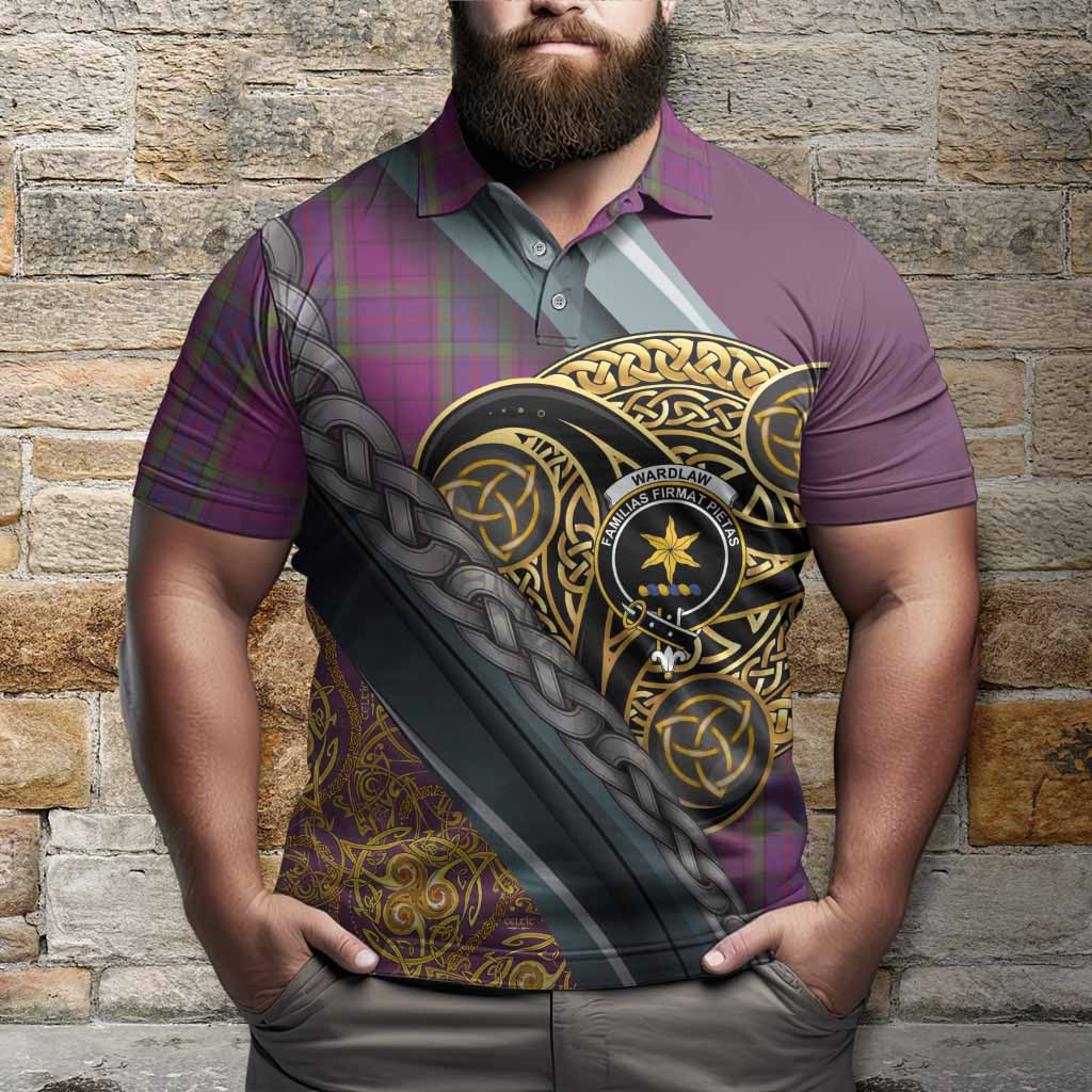 Wardlaw Tartan Crest Polo Shirt Scottish Triskele Celtic