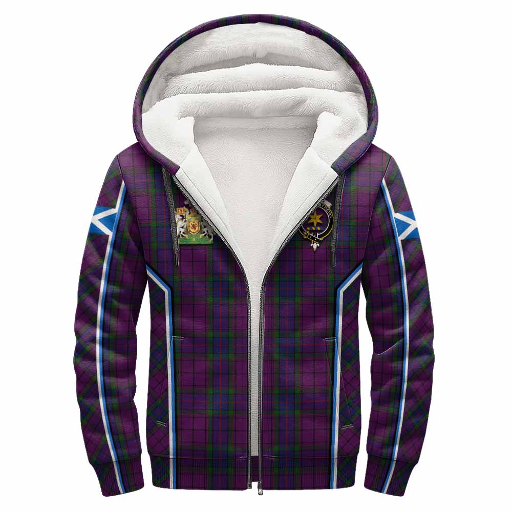 Wardlaw Tartan Crest Sherpa Hoodie Scotland Coat of Arm Flag Style - Tartan Vibes Clothing
