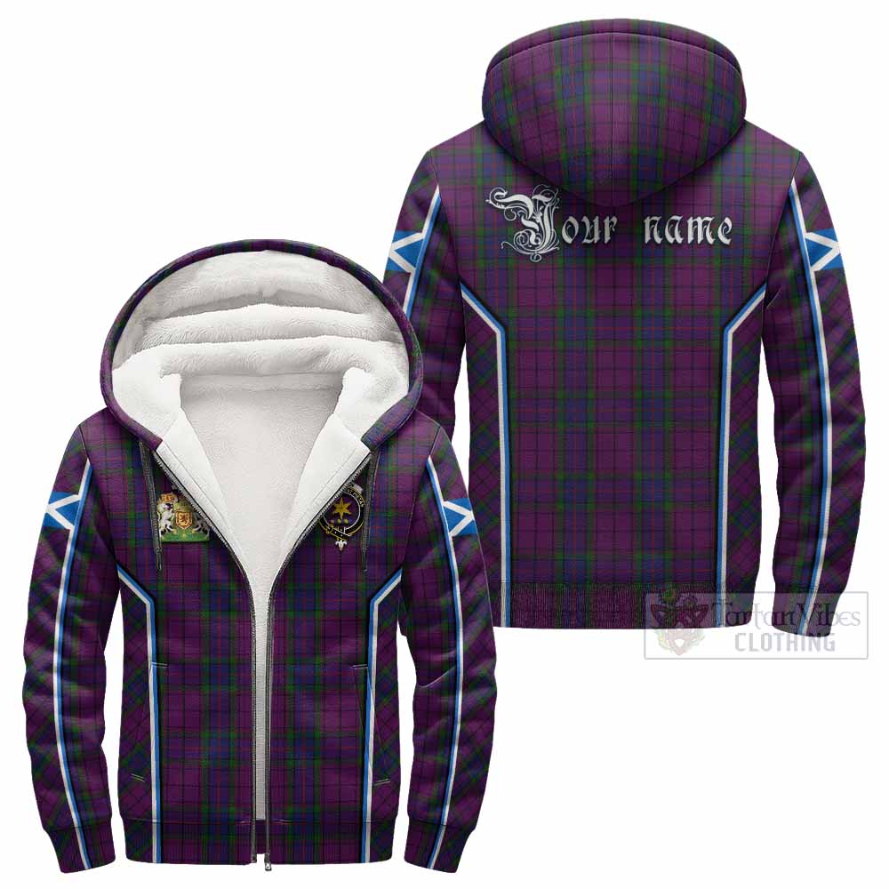 Wardlaw Tartan Crest Sherpa Hoodie Scotland Coat of Arm Flag Style - Tartan Vibes Clothing