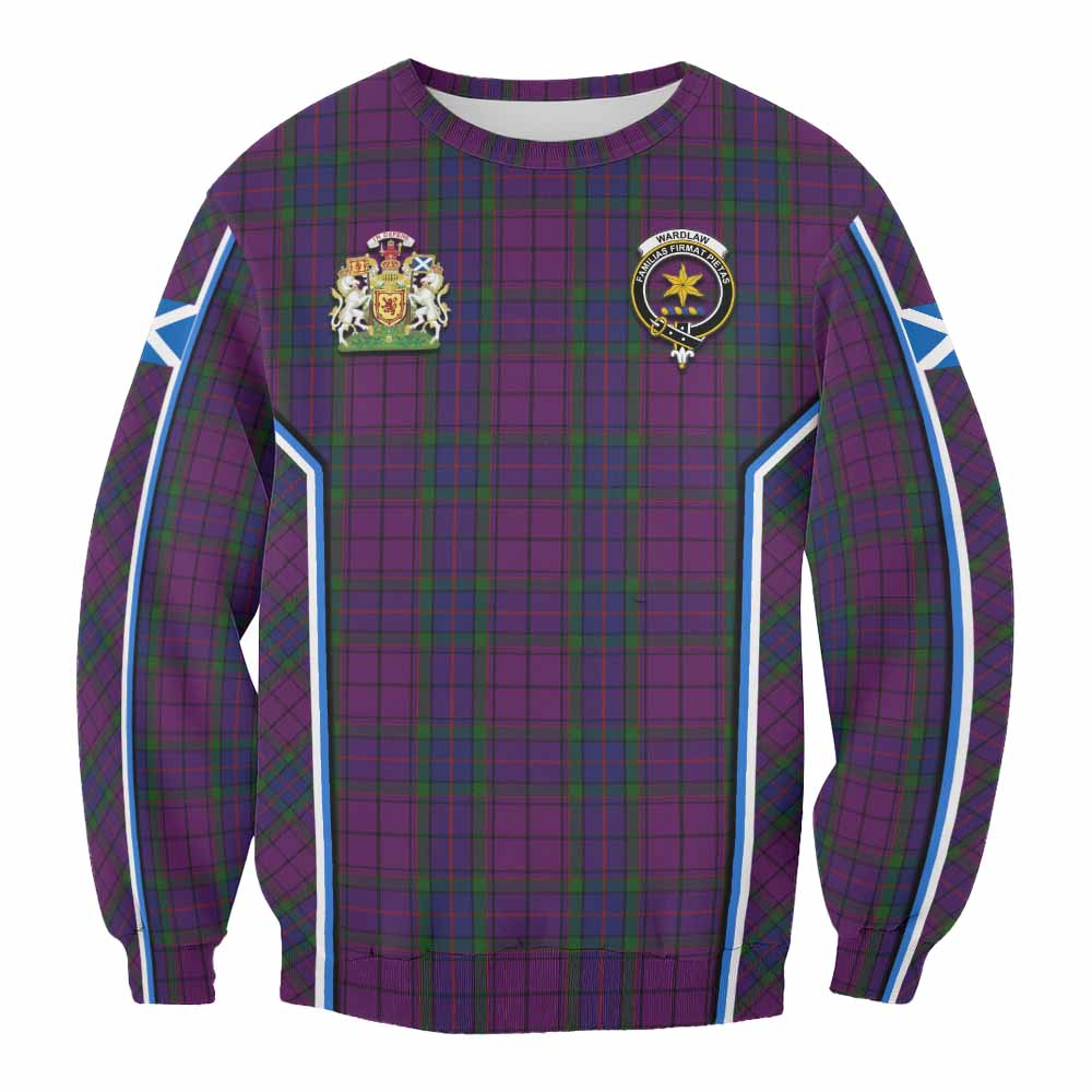 Wardlaw Tartan Crest Sweatshirt Scotland Coat of Arm Flag Style - Tartan Vibes Clothing